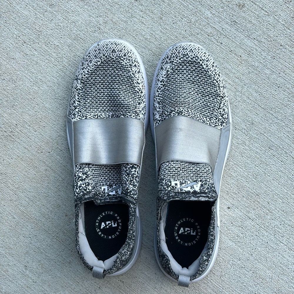 APL Men's TechLoom Bliss Heather Grey / White / White size 12